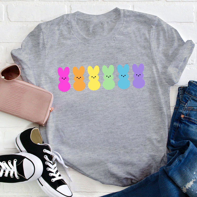 Easter Bunny Peeps Teacher T-Shirt