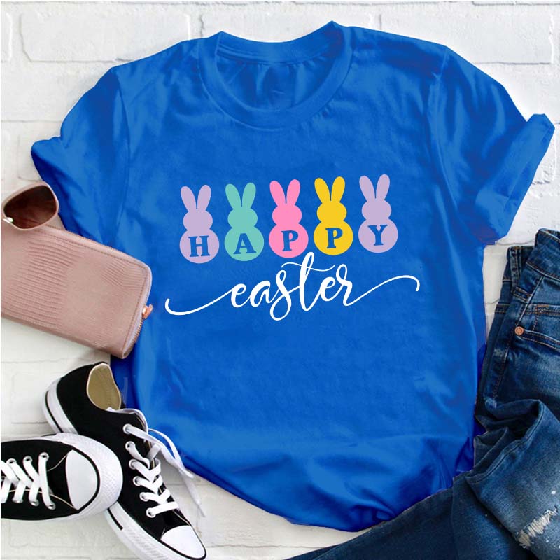 Happy Easter Bunnies Teacher T-Shirt