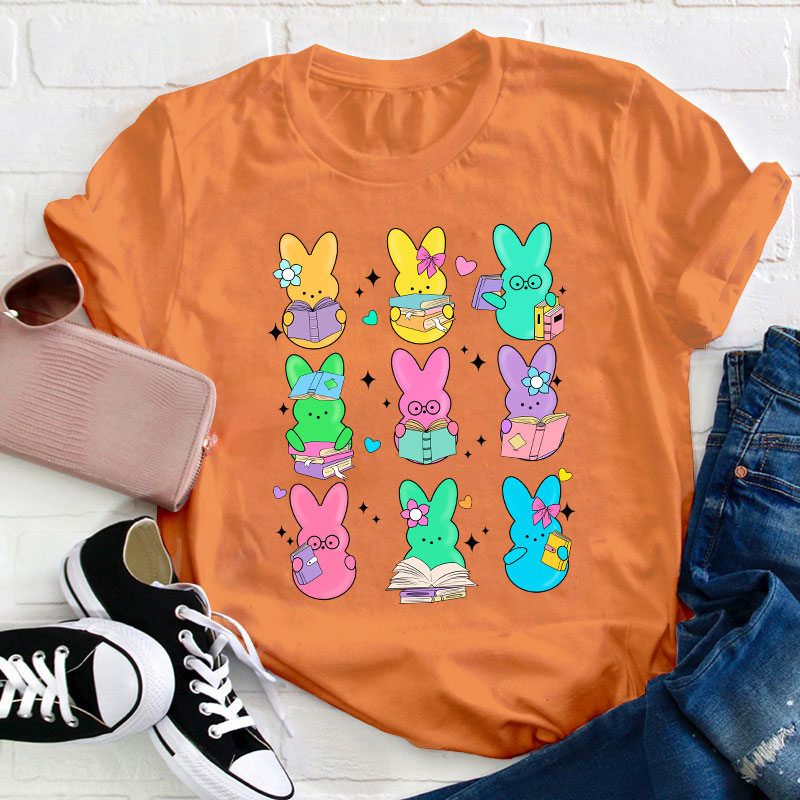 Reading Bunny Teacher T-Shirt