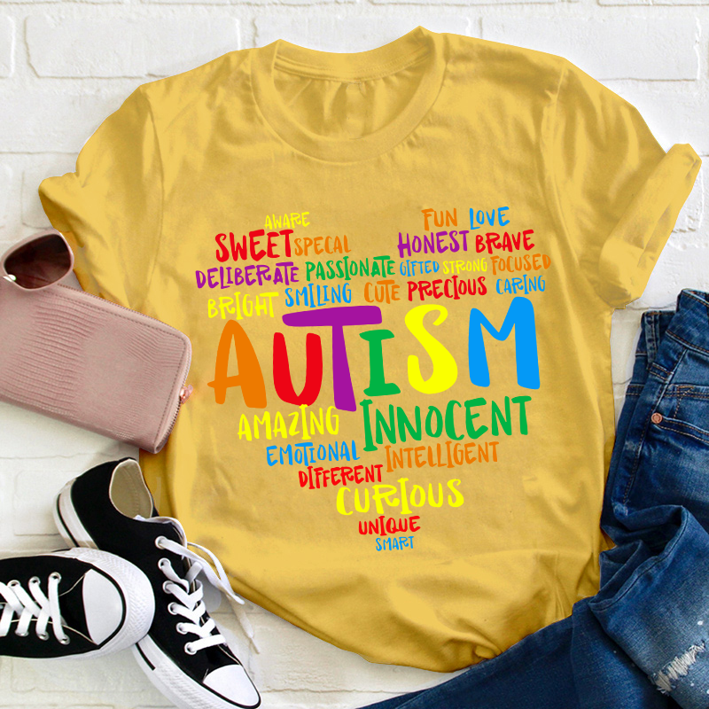 Autism Heart Teacher T-Shirt