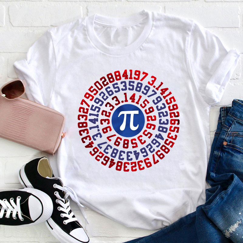 Mathematics Symbol π Teacher T-Shirt