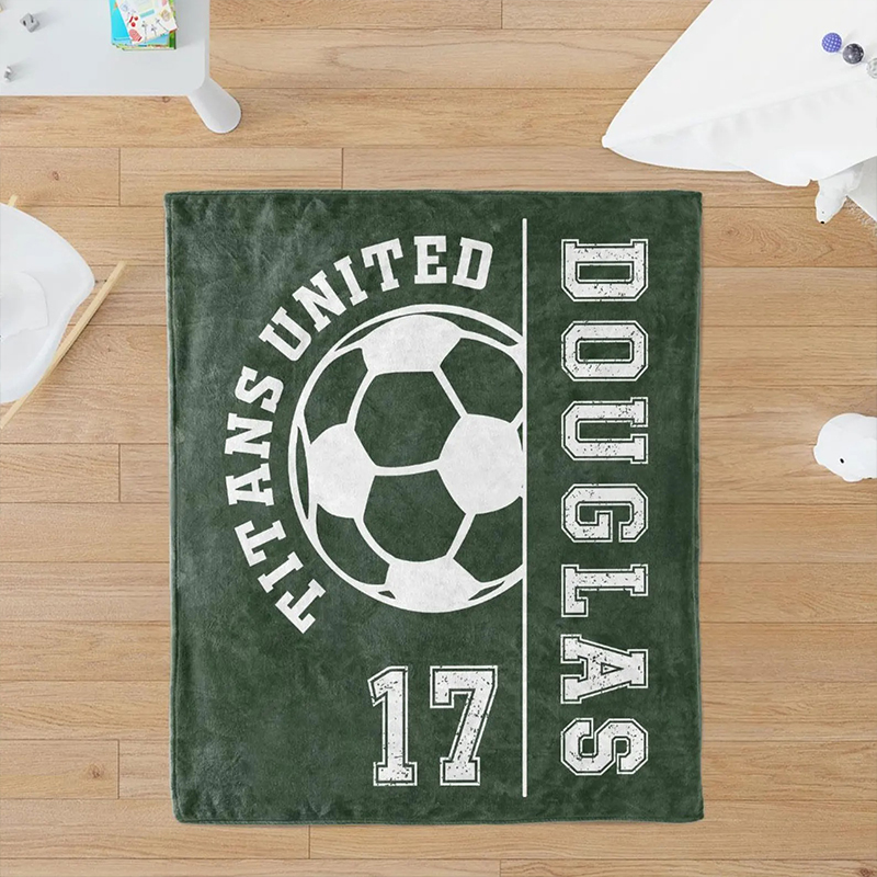 Personalized Mascot Sport And Number Game Day Teacher Blanket