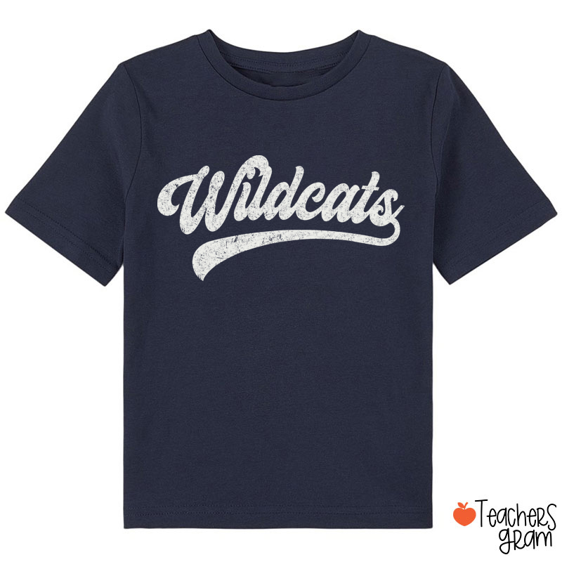 Personalized Mascot Washed And Distressed Print Class T-Shirt