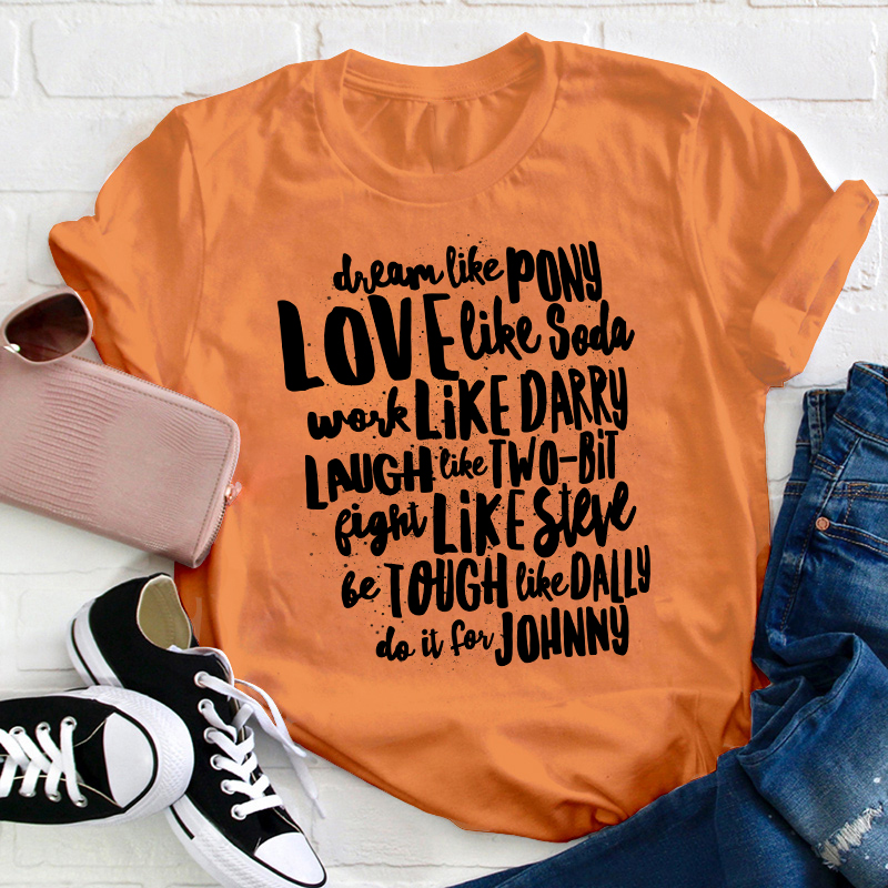 The Outsiders Character Names Teacher T-Shirt