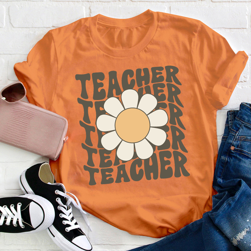 Daisy Flower Teacher T-Shirt