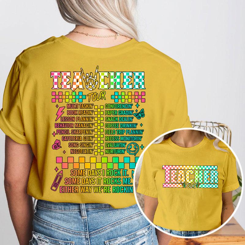 Teacher Tour Teacher Two Sided T-Shirt