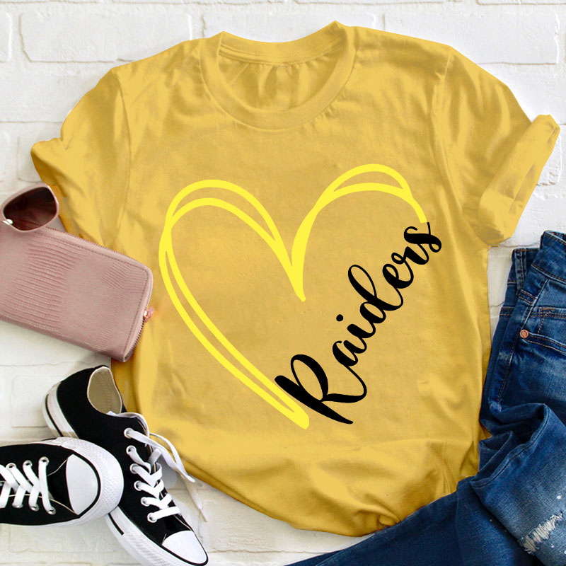 Personalized I Love My Team With All My Heart Teacher T-Shirt