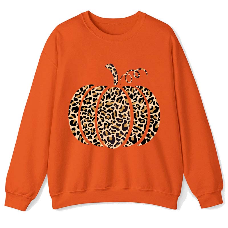 Leopard Pumpkin Teacher Sweatshirt
