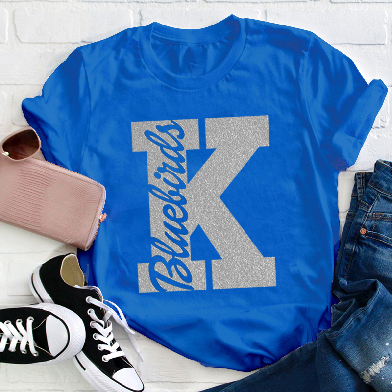 Personalized Glitter Team Name Teacher T-Shirt