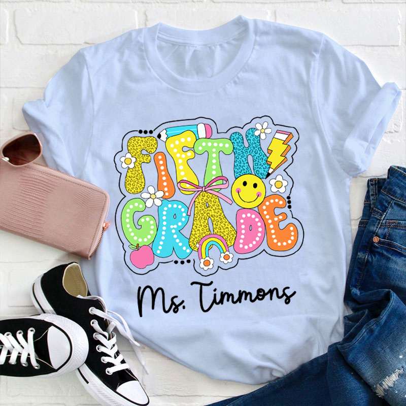 Personalized Retro Back To School Funny Teaching Teacher T-Shirt