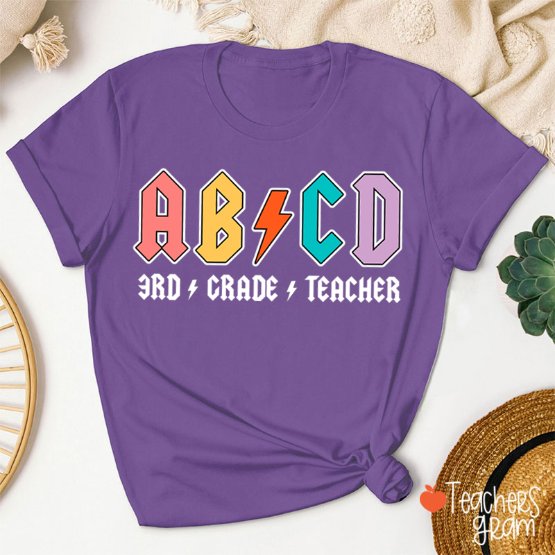 Personalized Colored Lightning Teacher T-Shirt