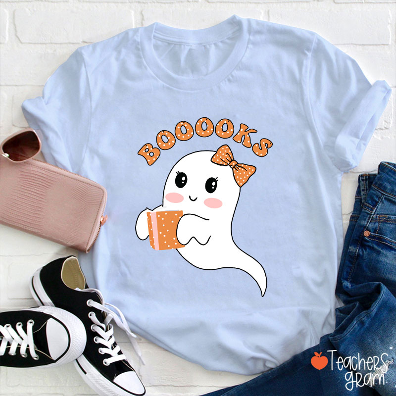 Lovely Ghost Reading Booooks T-Shirt