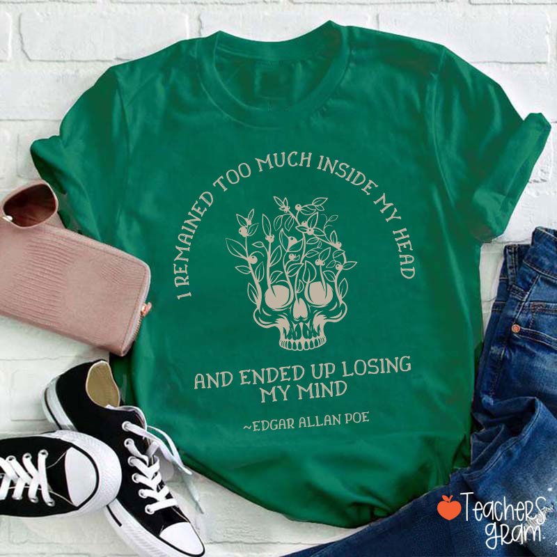 Edgar Allen Poe Dark Academia Teacher T-Shirt