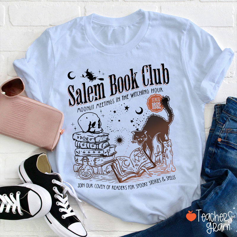 Salem Book Club Halloween Teacher T-Shirt