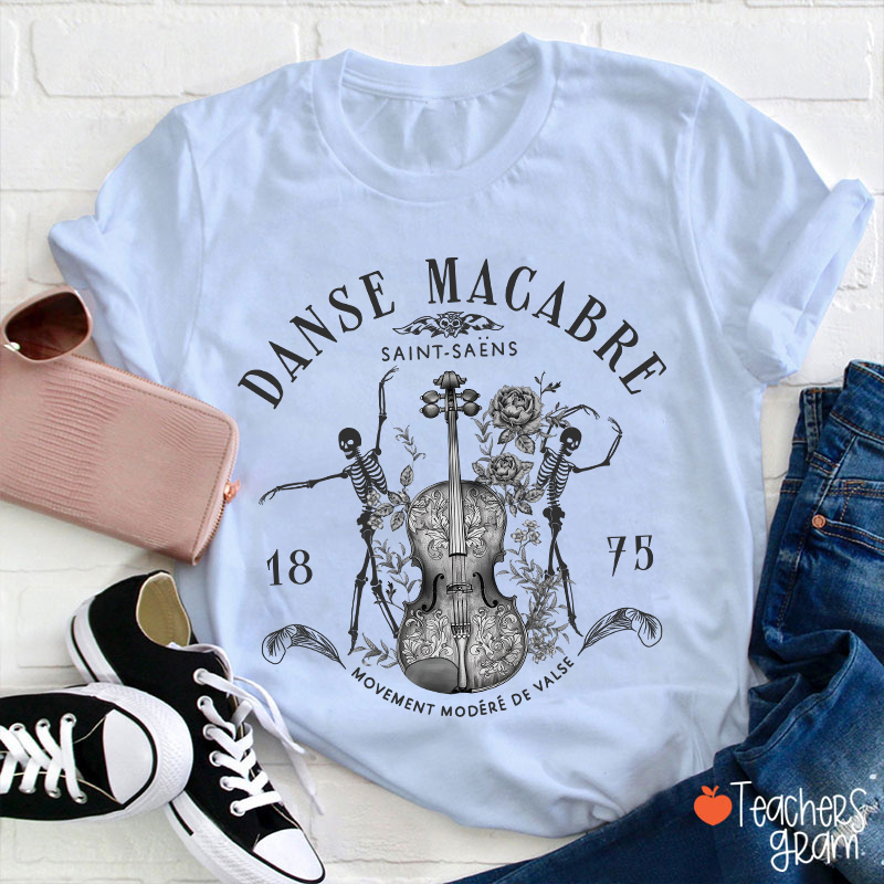 Danse Macabre Orchestra Skeleton Violin Teacher T-Shirt