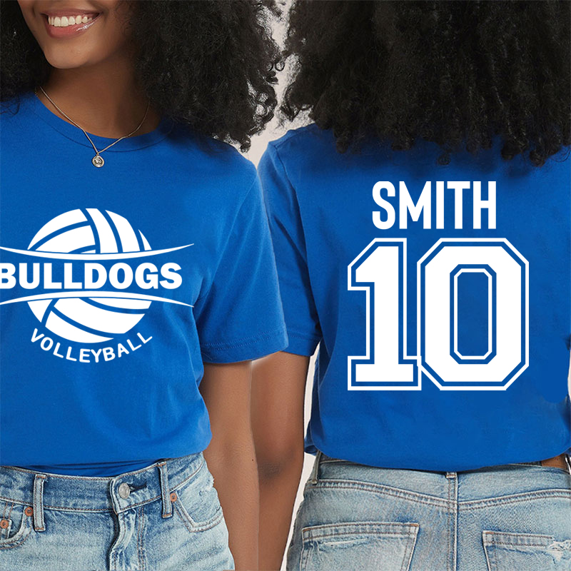 Personalized Team Name And Sport Game Day Teacher Two Sided T-Shirt