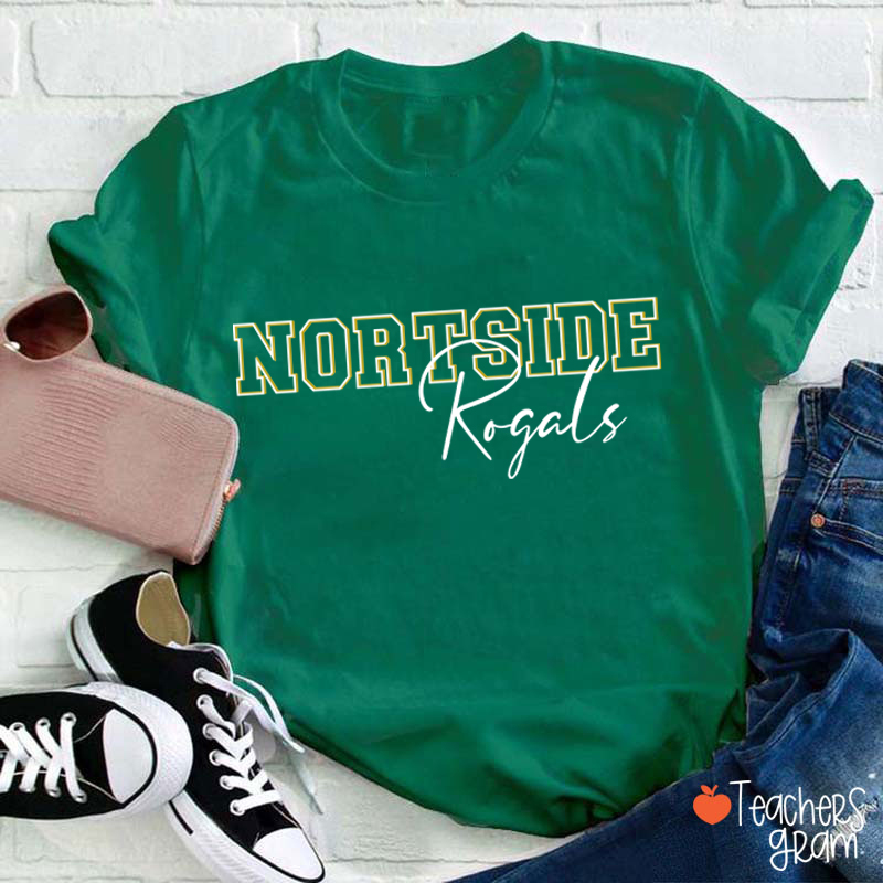 Personalized School Spirit Mascot Teacher T-Shirt
