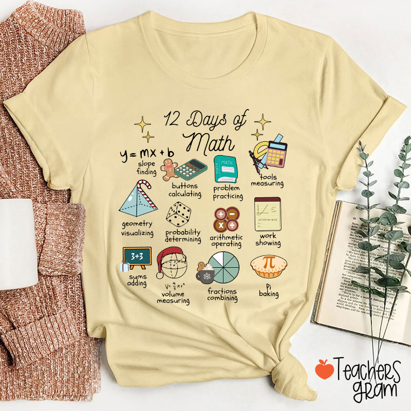 12 Days Of Math Teacher T-Shirt