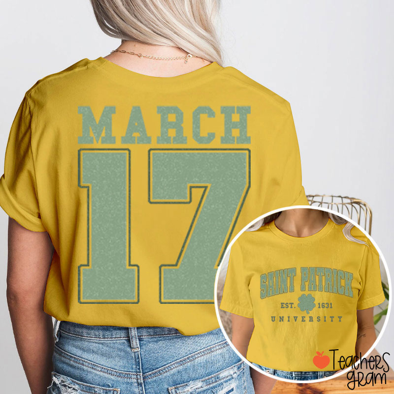 Saint Patrick Teacher Two Sided T-Shirt