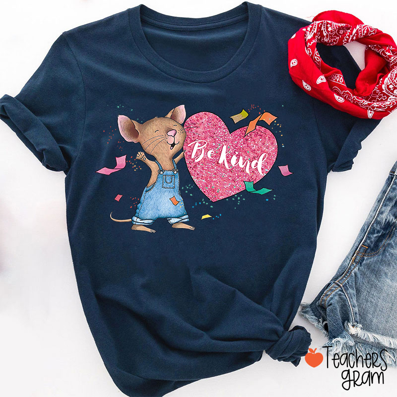 Be Kind Heart Children's Books Valentines Teacher T-Shirt