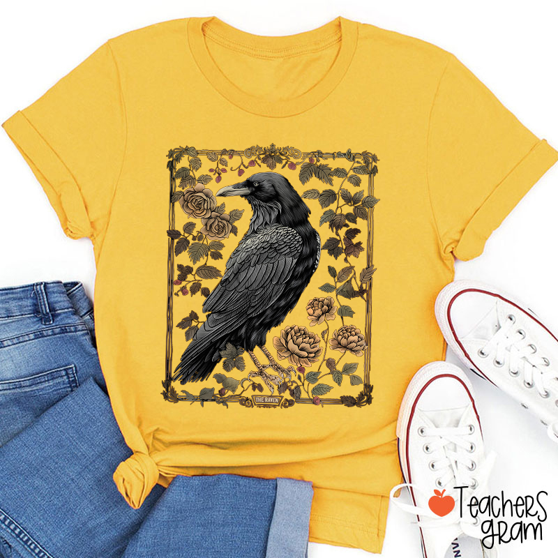 Dark Academia Raven Teacher T-Shirt