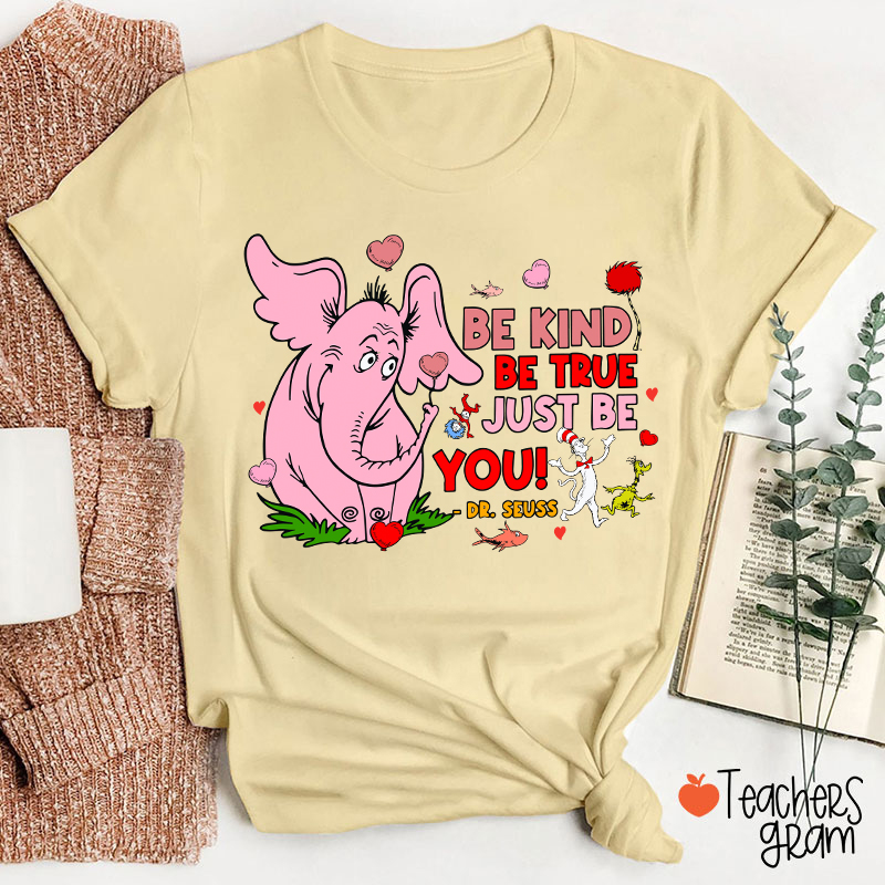 Be Kind Be True Just Be You Cute Teacher T-Shirt
