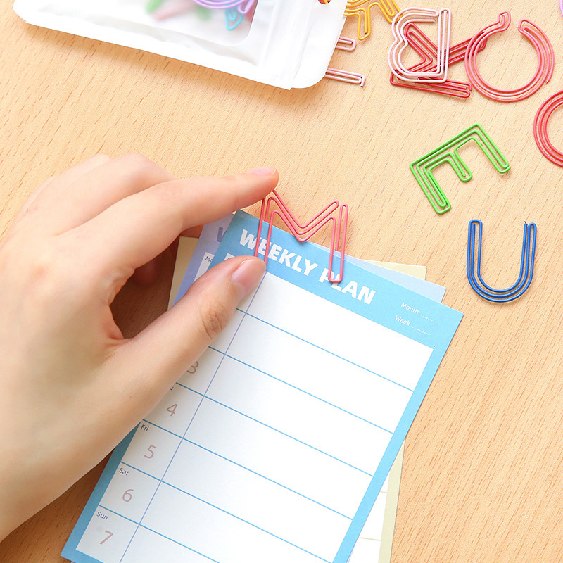 26pcs Anti-Document Alphabetical Paper Clips