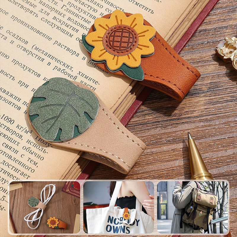 Sunflower Flower Coffee Leaf Teacher Magnetic Bookmark