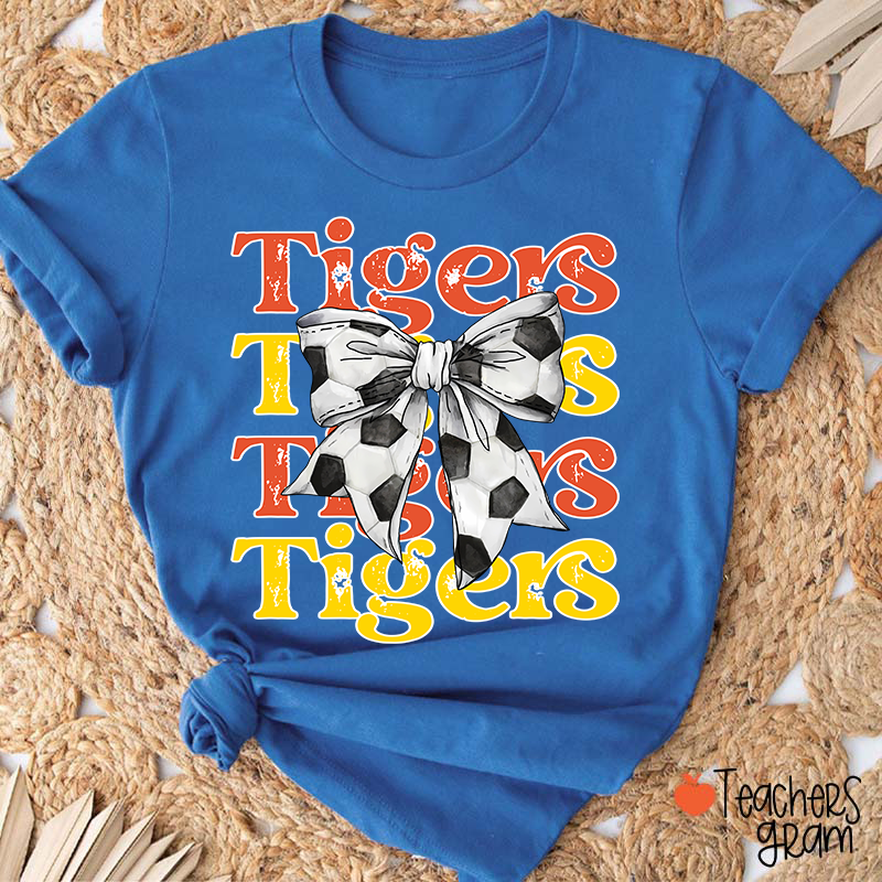 Personalized Mascot And Sport Bow Game Day Teacher T-Shirt