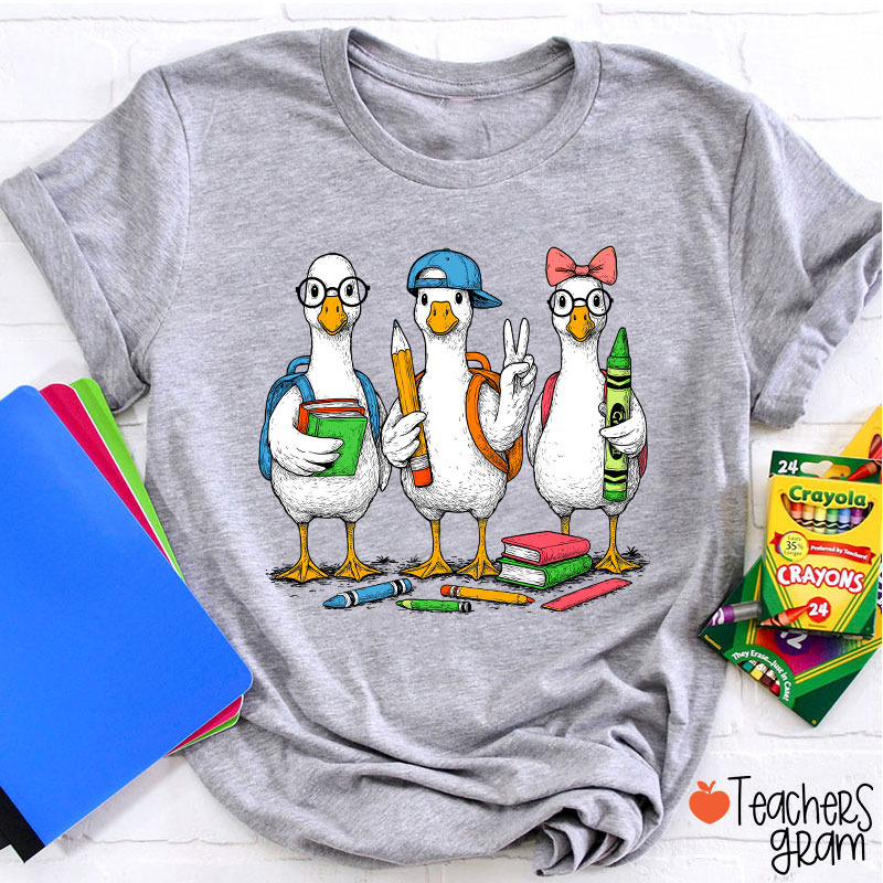 Goose Back To School Teacher T-Shirt