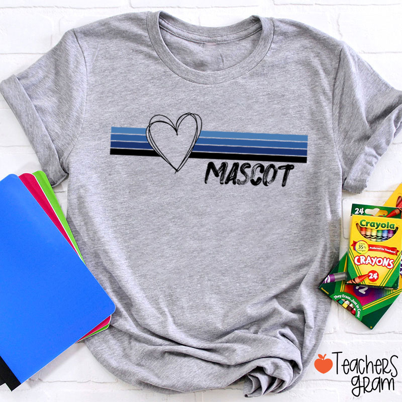 Personalized Mascot Distressed Retro School Spirit Teacher T-Shirt