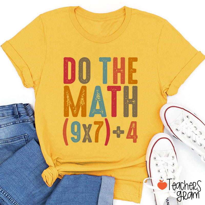 Vintage Do The Math 67 Meme Teacher T-Shirt