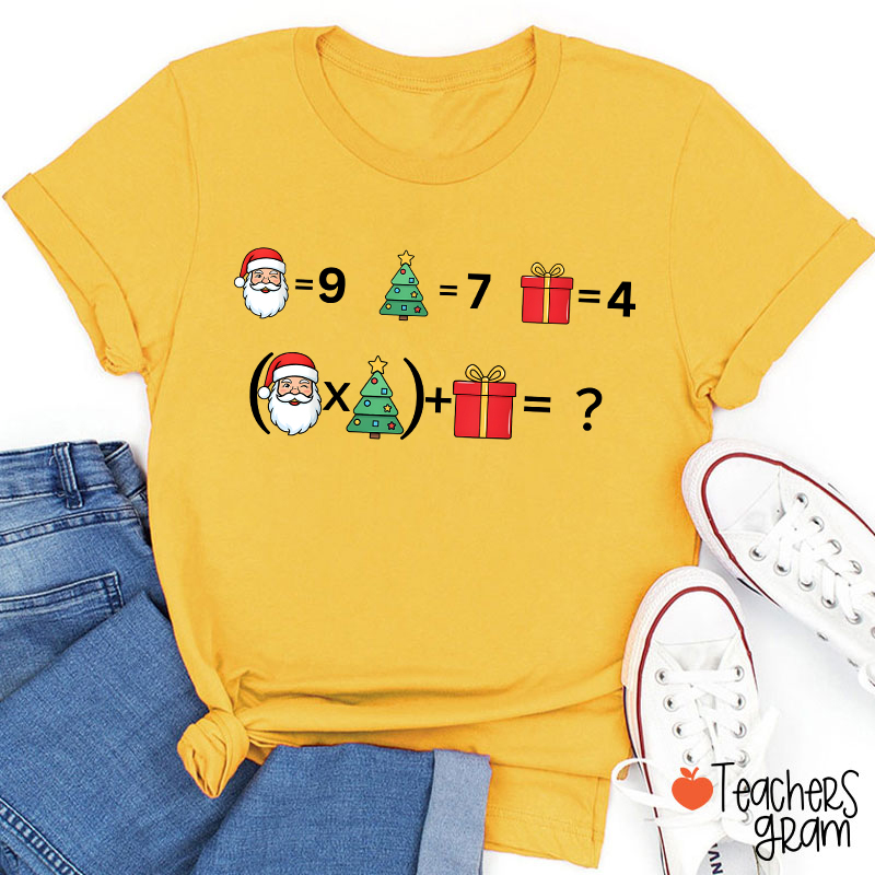 Funny 67 Meme Christmas Math Teacher T-Shirt
