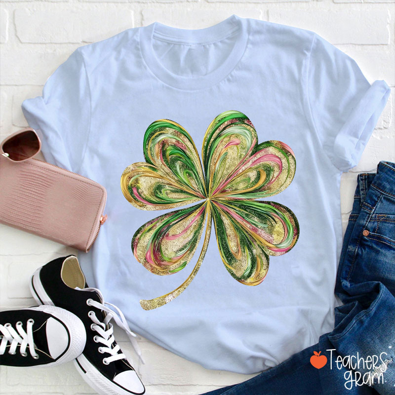 Retro Shamrock Teacher T-Shirt