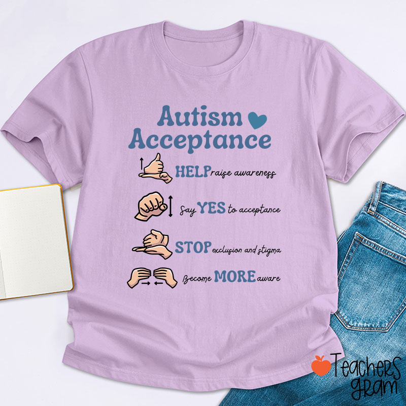 Autism Acceptance Teacher T-Shirt