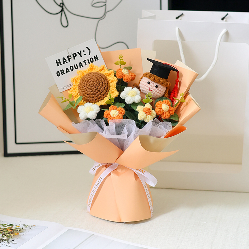 Handmade Crochet Graduation Bouquet