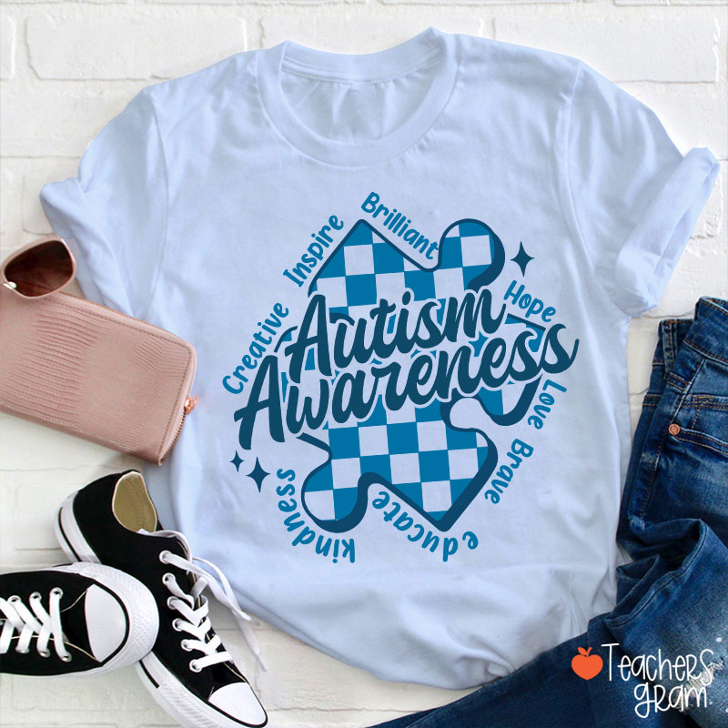 Inspire Brilliant Hope Love Brave Educate Kindness Teacher T-Shirt