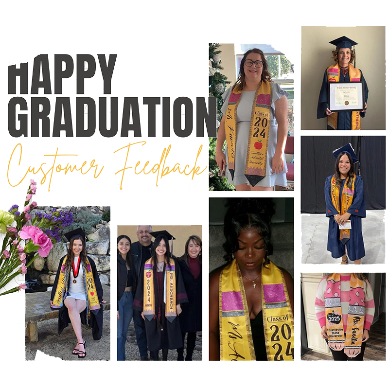 Personalized Pencil Teacher Graduation Stole