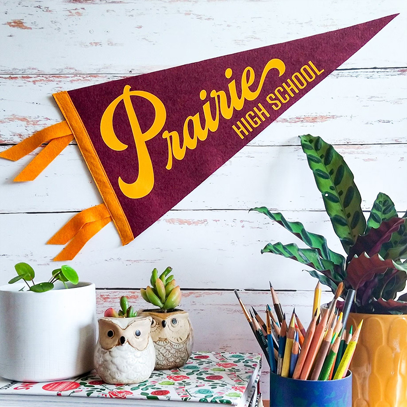 Personalized School Spirit Felt Pennant