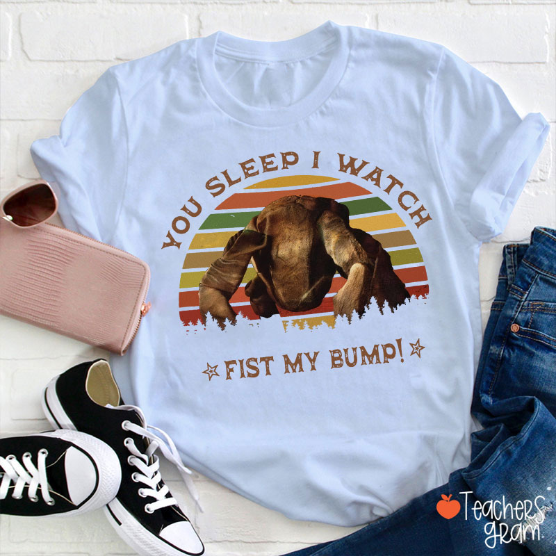You Sleep I Watch Fist My Bump Teacher T-Shirt