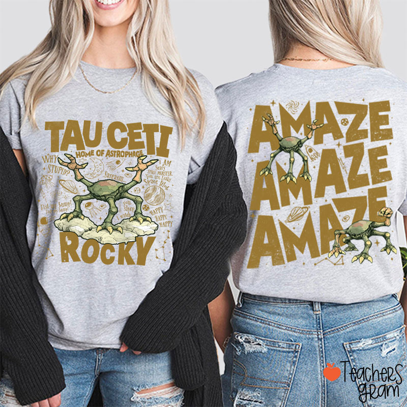 Stone Tau Ceti Home Of Astrophage Teacher Two Sided T-Shirt
