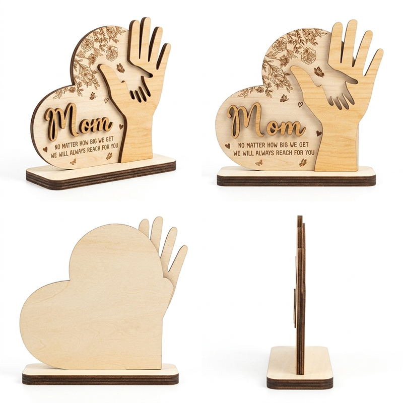 Mother's Hand Heart-Shaped Stand Ornament