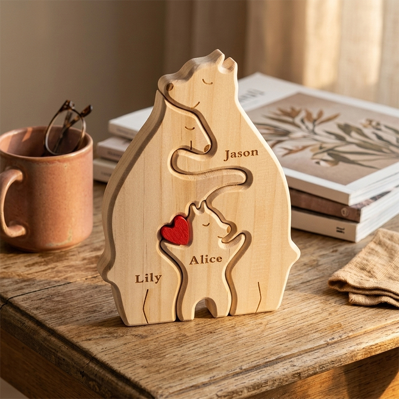 Personalized Name Hug The Bear Ornament