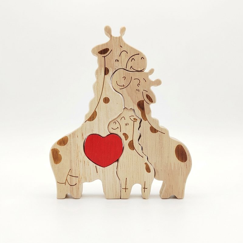 Giraffe Family Puzzle Ornament