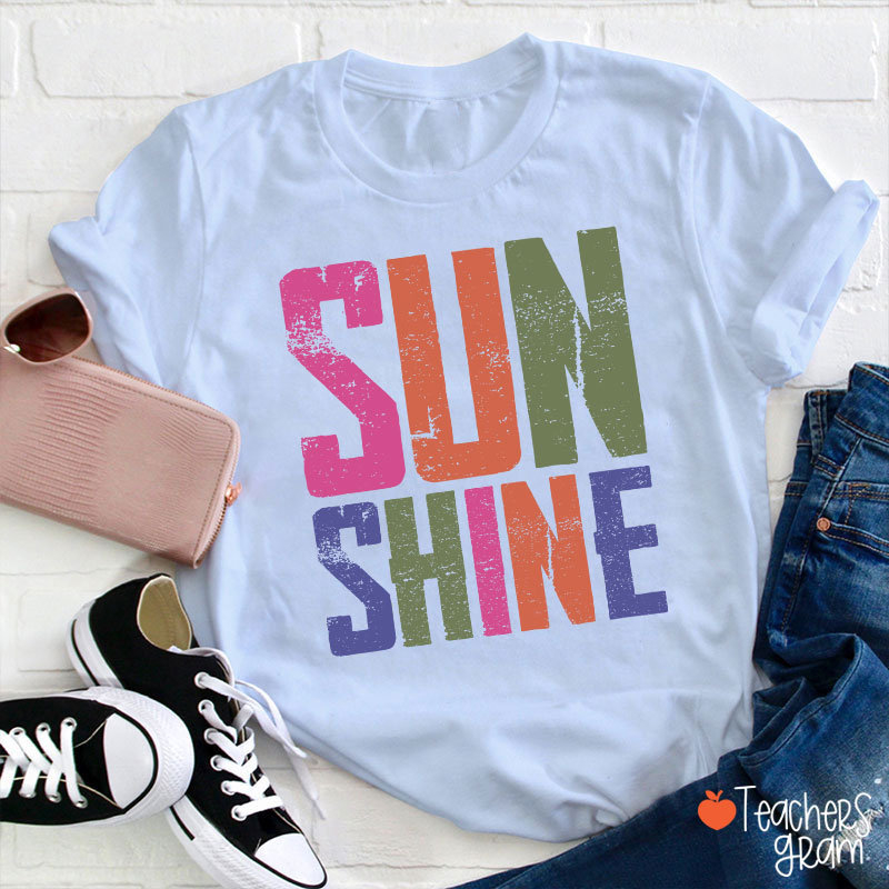 Sun Shine Summer Vibe Teacher T-Shirt