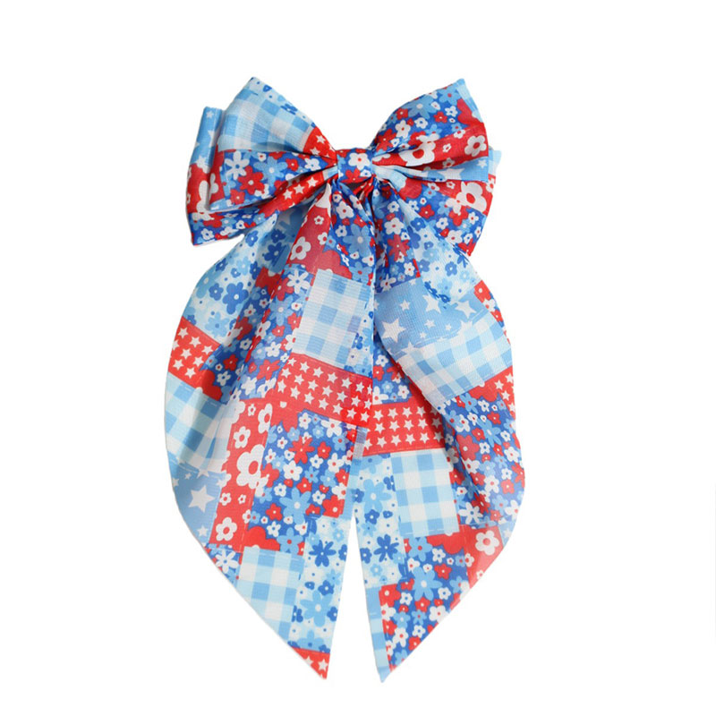 American Flag Teacher Hair Bow Clips