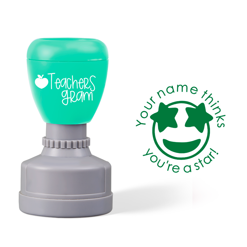 Personalized Name Thinks You Are A Star Teacher Stamp