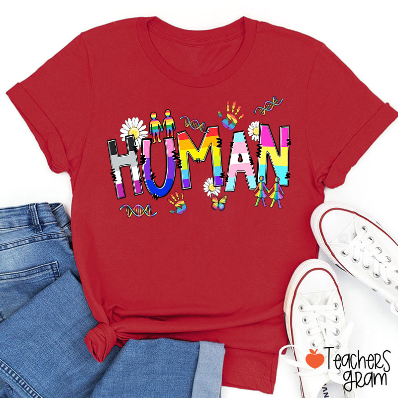 Human Pride Teacher T-Shirt