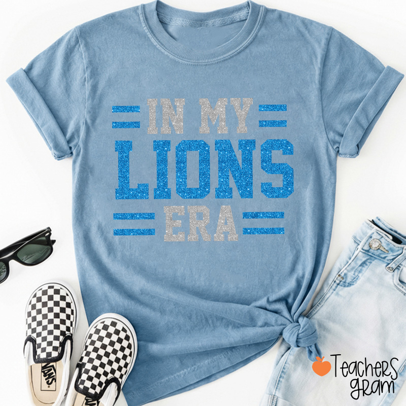 Personalized Mascot Glitter In My School Spirit Era Teacher T-Shirt