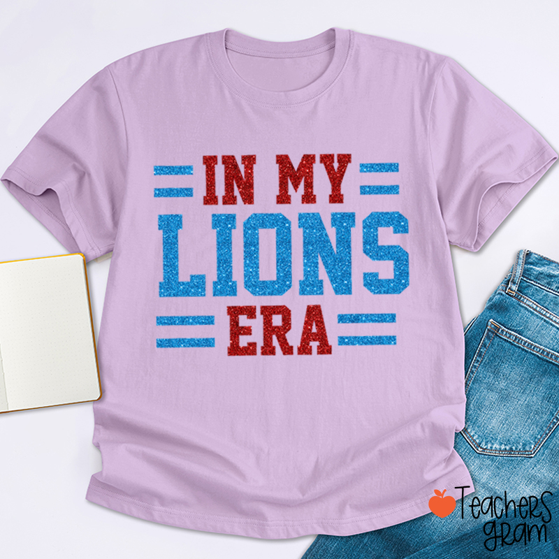 Personalized Mascot Glitter In My School Spirit Era Teacher T-Shirt